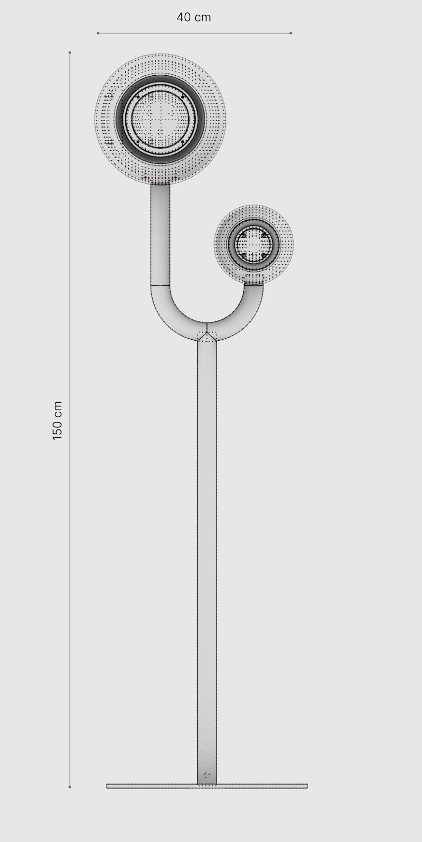 TURBINE speaker — side elevation technical drawing